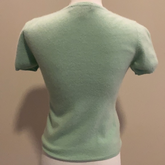 PECK & PECK COLLECTION 100% Cashmere Crew Neck short sleeved Sweatee - Picture 5 of 6